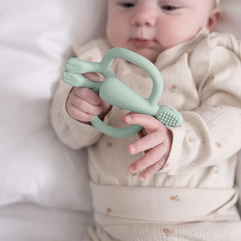 Matchstick Monkey Teether No Tail Mint Green
