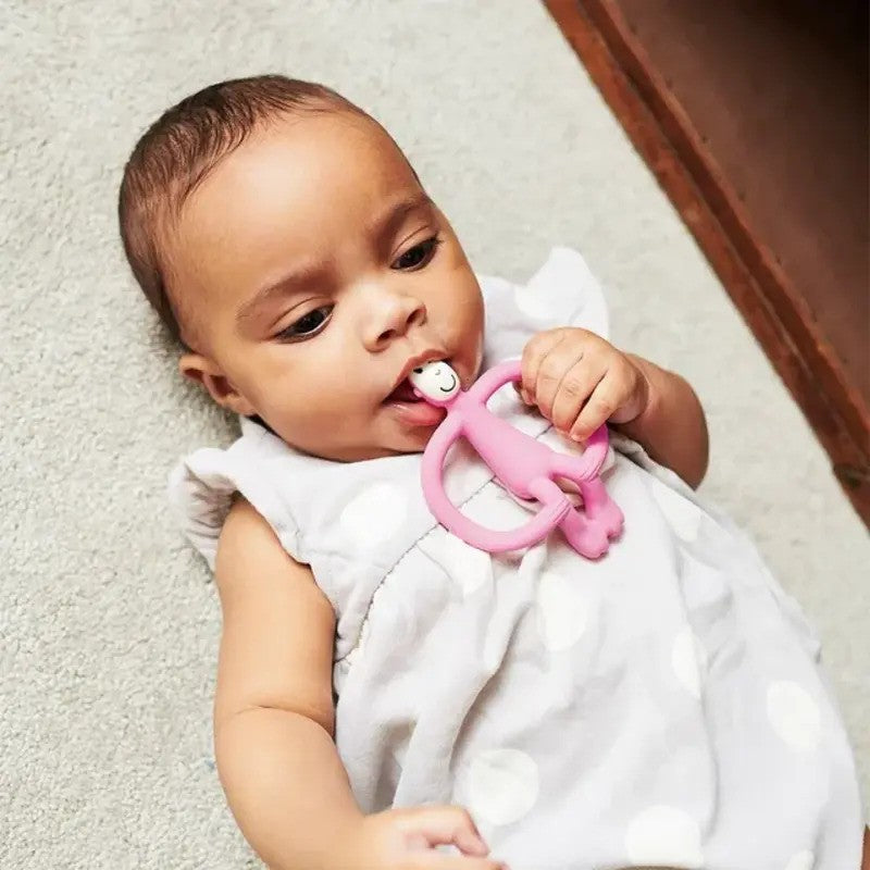 Matchstick Monkey Teether Toy No Tail Pink (3M Plus)