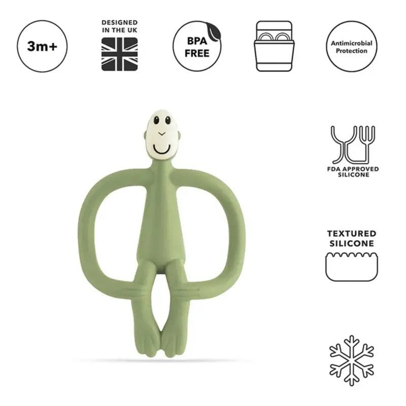 Matchstick Monkey Teething Olive Green (3M Plus)