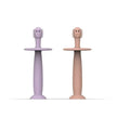 Matchstick Monkey Training Toothbrush With Stopper Dusty Pink & Lilac (3M Plus)