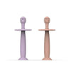 Matchstick Monkey Training Toothbrush With Stopper Dusty Pink & Lilac (3M Plus)
