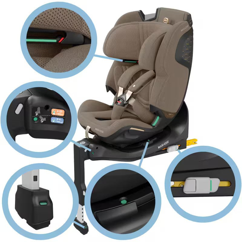 Maxi Cosi Emerald 360 Pro Car Seat Authentic Truffle