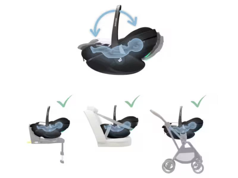 Maxi Cosi Pebble 360 Pro2 Car Seat Twillic Black