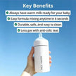 Milk + Water Insulated Bottle 9oz Medium Flow Arctic White