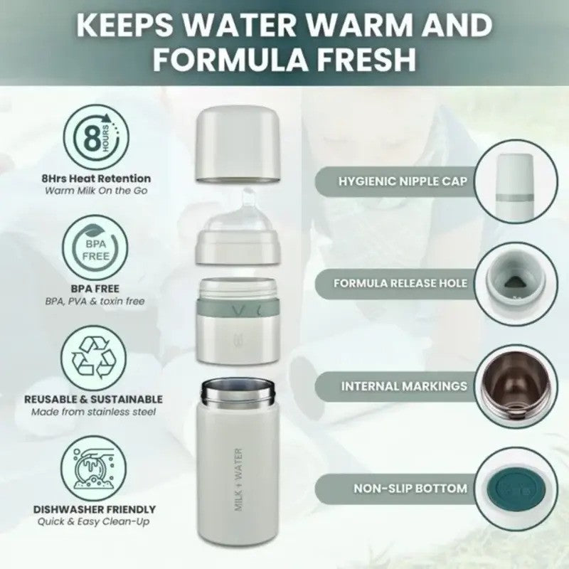 Milk + Water Insulated Bottle 9oz Medium Flow Dusty Pink