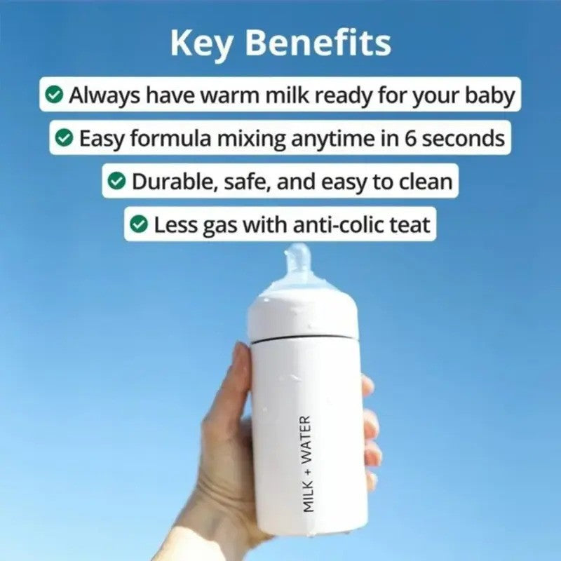 Milk + Water Insulated Bottle 9oz Medium Flow Olive Green
