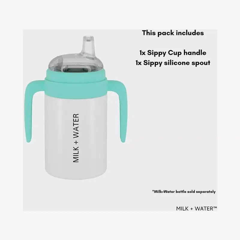 Milk + Water Sippy Cup Handles (6m-Plus) Spout Grass Green