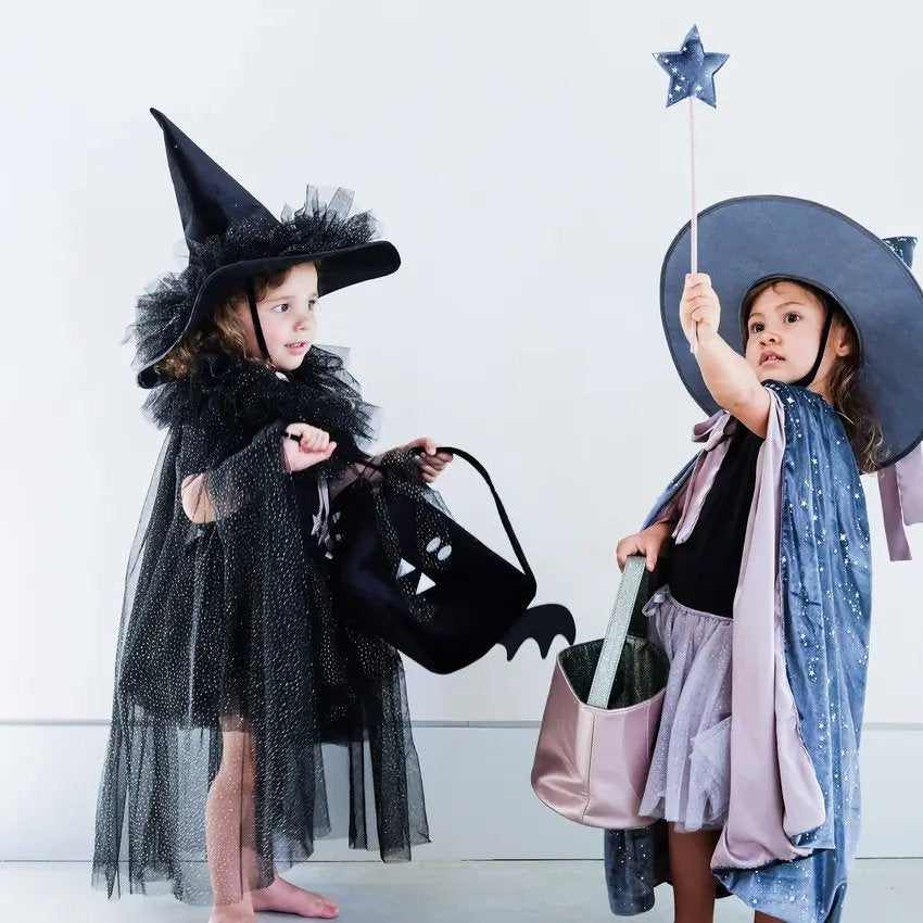 Mimi & Lula Beatrix Bow Witches Cape Grey (Age:3Yrs - Plus)