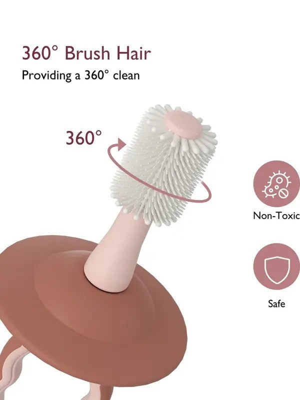 Momcozy 360 Baby Silicone Toothbrush with Case Pink (36m Plus)