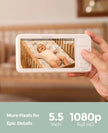 Momcozy BM014 Video Baby Monitor White (5.5-inch Full HD Display)