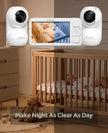 Momcozy BM014 Video Baby Monitor White (5.5-inch Full HD Display)