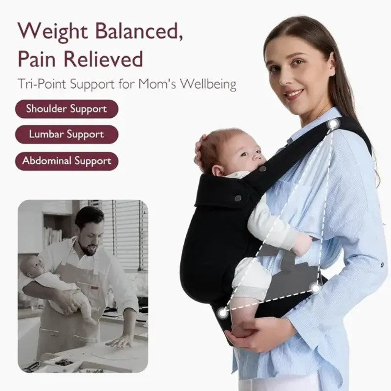 Momcozy Baby Wrap Carrier Slings Black (Newborn - Toddler)