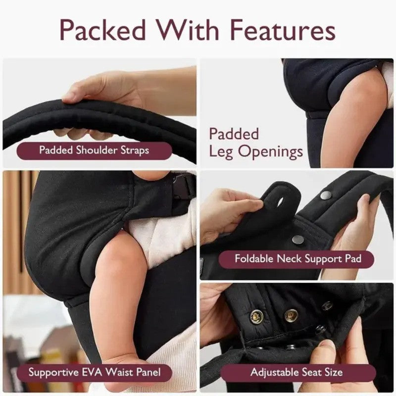 Momcozy Baby Wrap Carrier Slings Black (Newborn - Toddler)