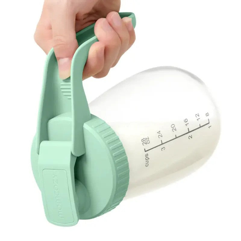 Momcozy Breast Milk Glass Storage Container 32oz Green
