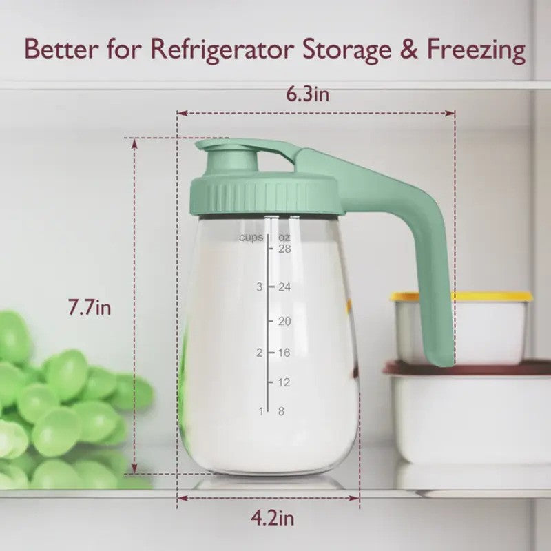 Momcozy Breast Milk Glass Storage Container 32oz Green