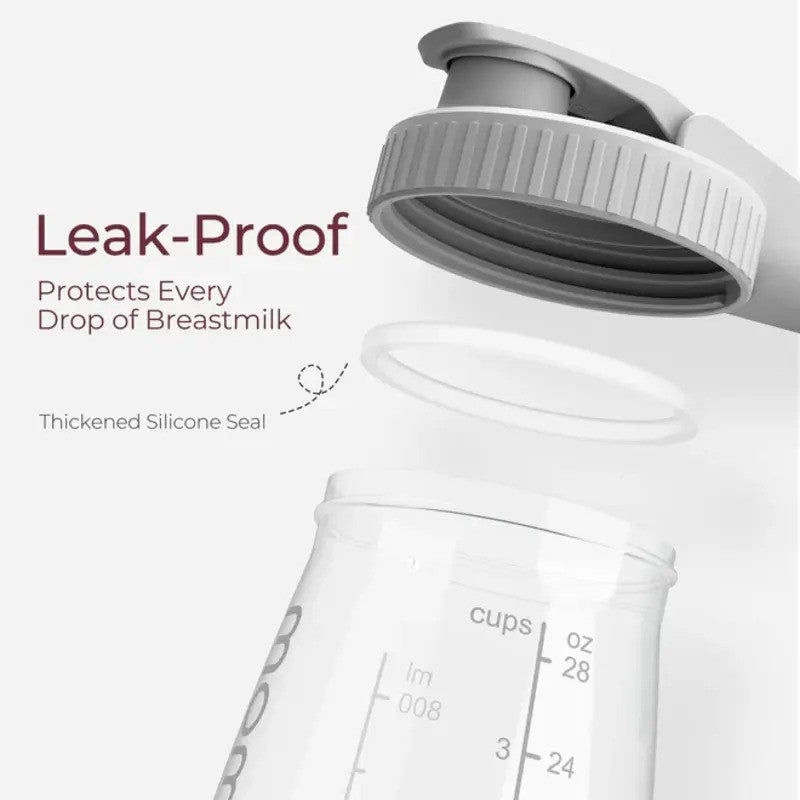 Momcozy Breast Milk Glass Storage Container 32oz Grey