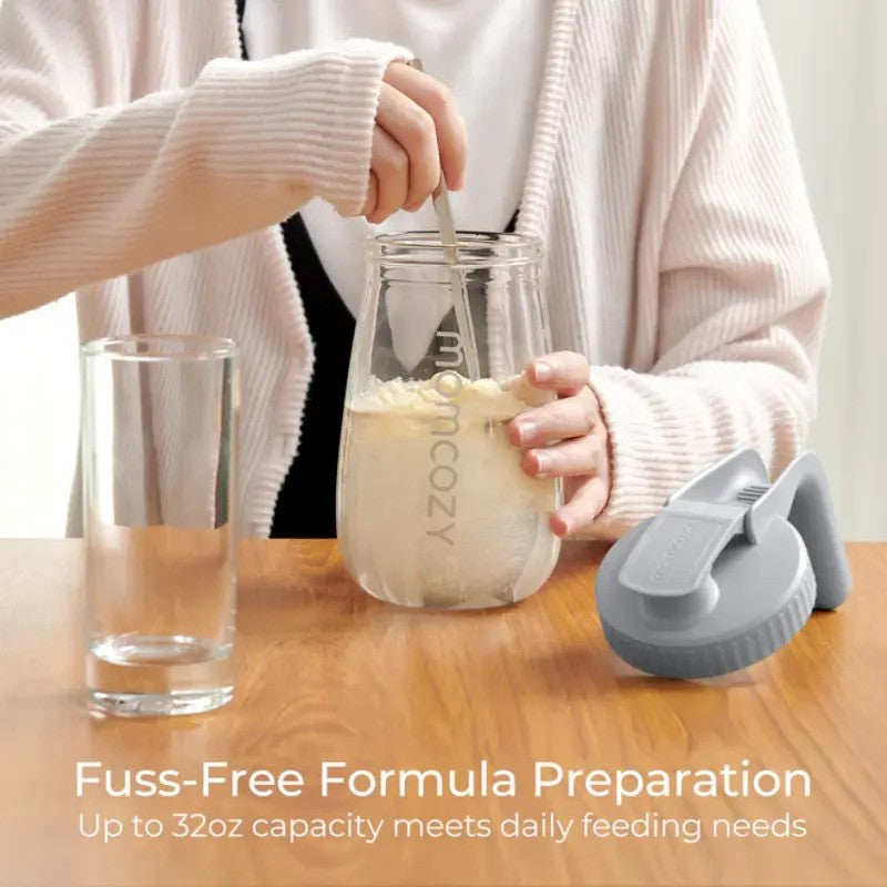 Momcozy Breast Milk Glass Storage Container 32oz Grey