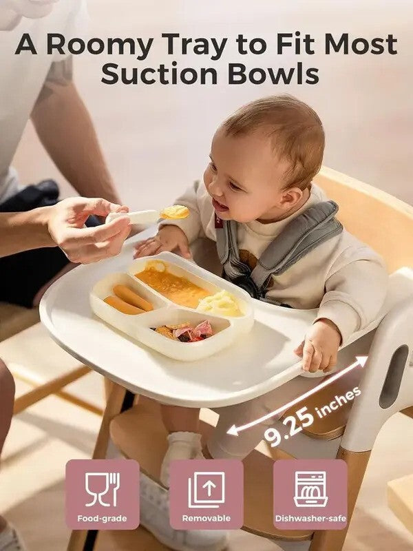 Momcozy DinerPal Wooden High Chair for Babies (6M - Plus)