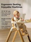 Momcozy DinerPal Wooden High Chair for Babies (6M - Plus)