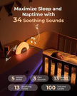Momcozy DreamSync Tech Smart Baby Sound Machine Rainbow Light & App Control