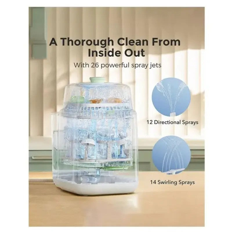 Momcozy BS03 Kleanpal Pro Baby Bottle Washer & Sterilizer White