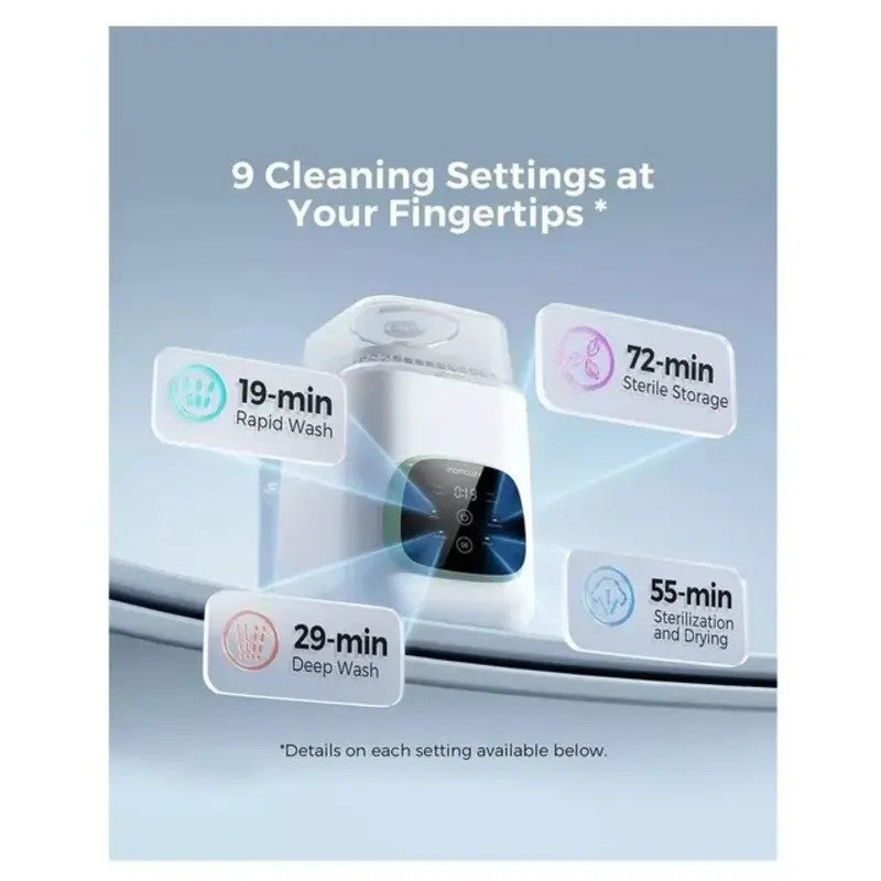 Momcozy BS03 Kleanpal Pro Baby Bottle Washer & Sterilizer White