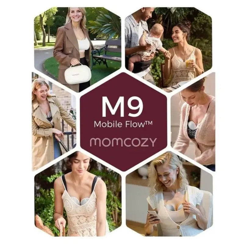 Momcozy M9 Mobile flow Hands-Free (Double) Breast Pump Cozy Red