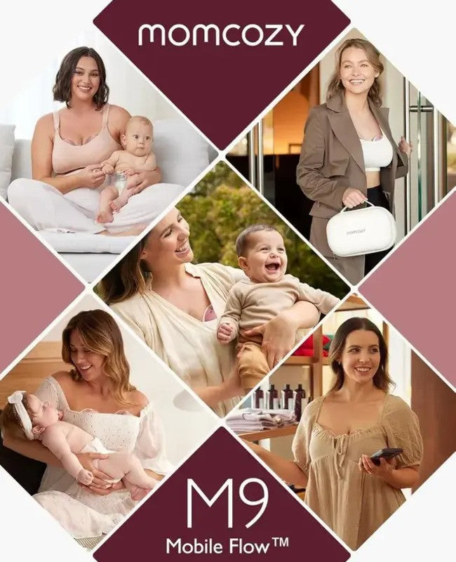Momcozy M9 Mobile flow Hands-Free (Single) Breast Pump Cozy Red