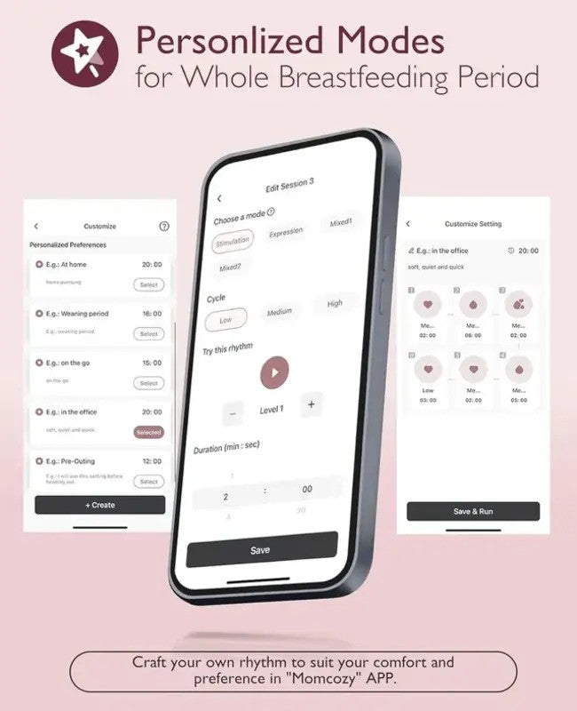 Momcozy M9 Mobile flow Hands-Free (Single) Breast Pump Cozy Red