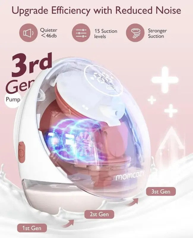 Momcozy M9 Mobile flow Hands-Free (Single) Breast Pump Cozy Red