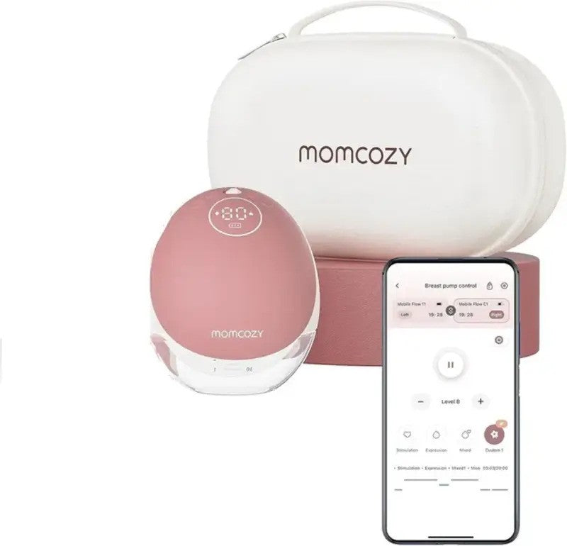 Momcozy M9 Mobile flow Hands-Free (Single) Breast Pump Cozy Red