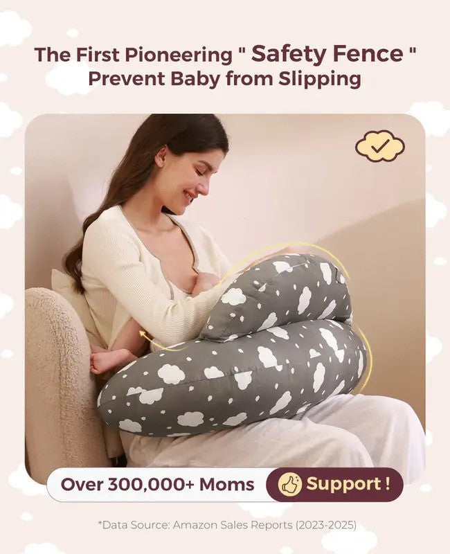 Momcozy Nursing Pillow Adjustable Grey