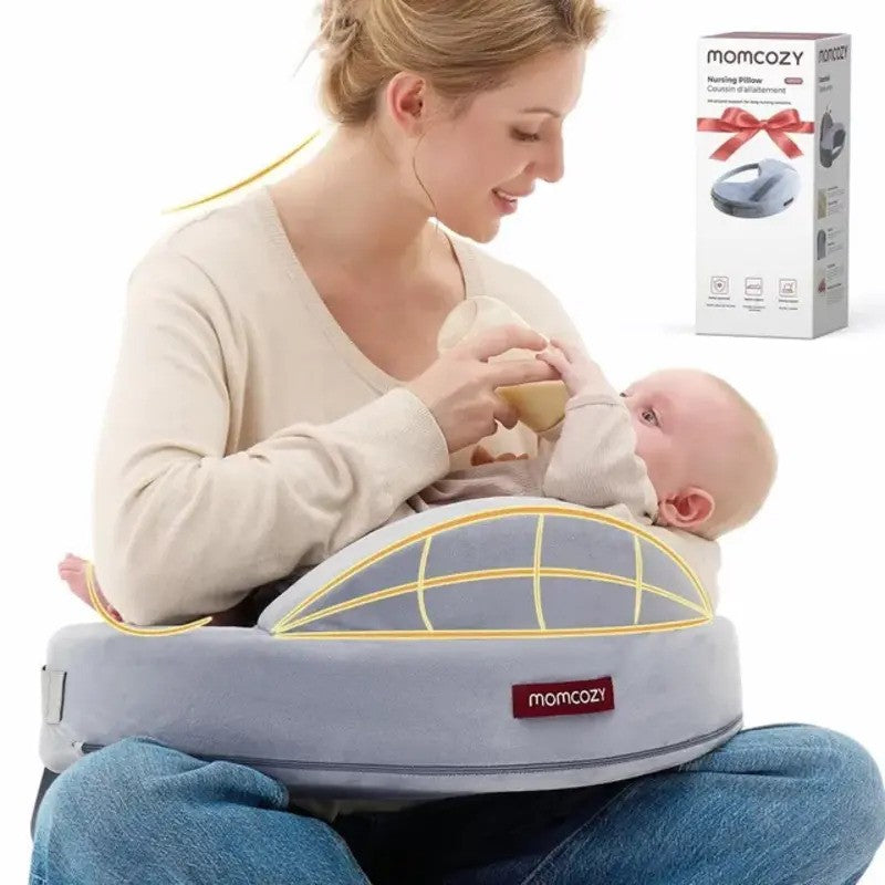 Momcozy Nursing Pillow Memory Foam Grey