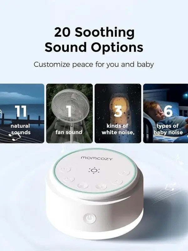 Momcozy Portable Baby Sound White Noise Machine (Cold Light)