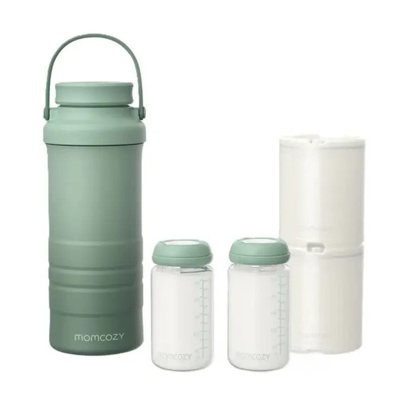 Momcozy Portable Breast Milk Cooler for Outdoor With Baby Bottles -2x22oz Green