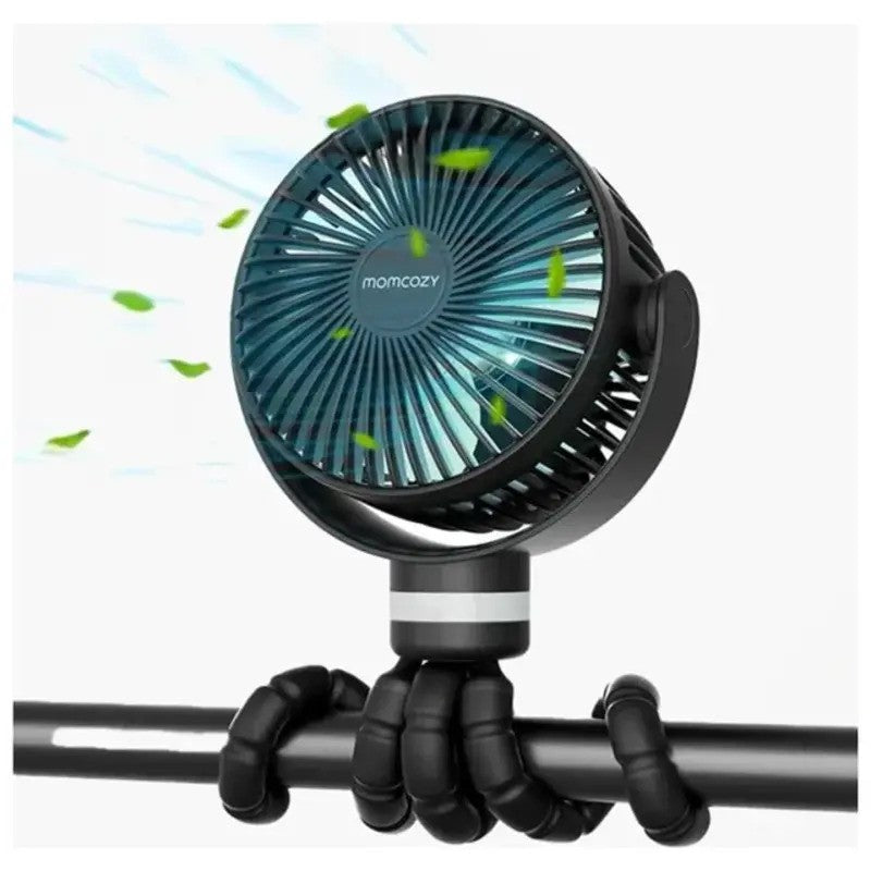 Momcozy Rechargeable Portable Stroller Fan Black