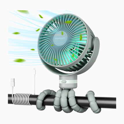 Momcozy Rechargeable Portable Stroller Fan Green