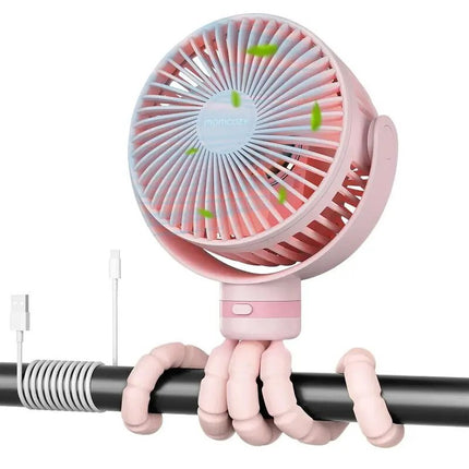 Momcozy Rechargeable Portable Stroller Fan Pink