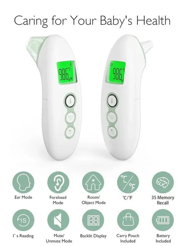 Momcozy Thermometer Non-Contact Forehead & ear (Aged 0-3yrs) White