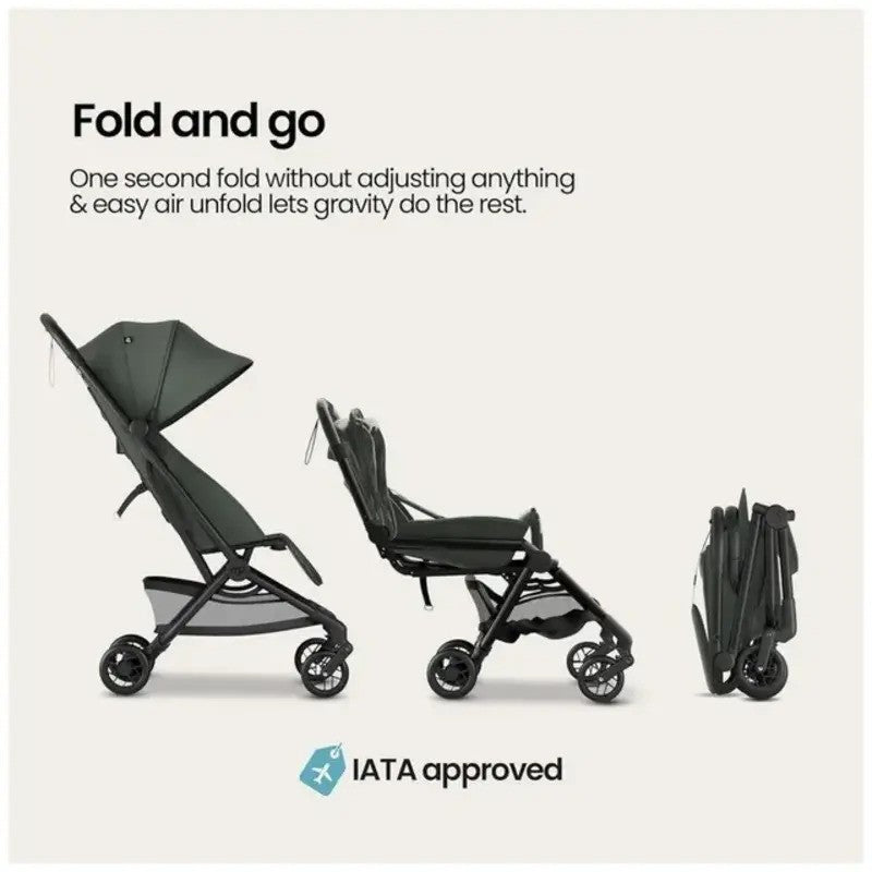 Mompush Velo Ultra-Compact Stroller Green (0M-Up to 22kg)
