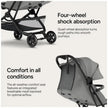 Mompush Velo Ultra-Compact Stroller Grey(0M-Up to 22kg)