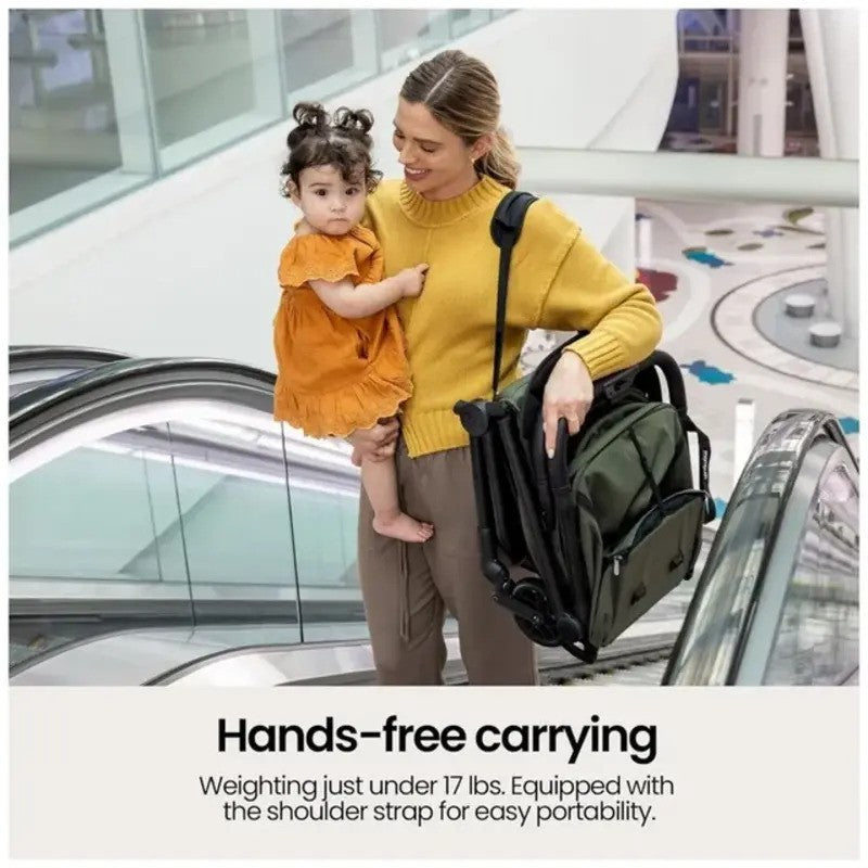 Mompush Velo Ultra-Compact Stroller Khaki (0M-Up to 22kg)