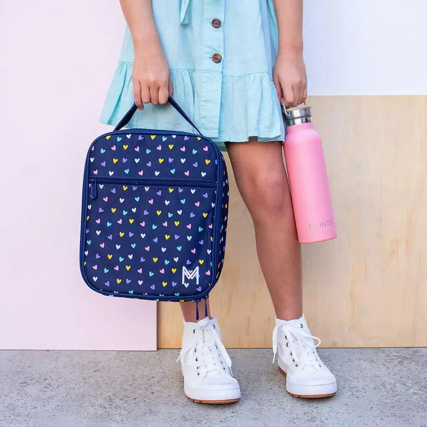 MontiiCo Large Insulated Lunch Bag Hearts