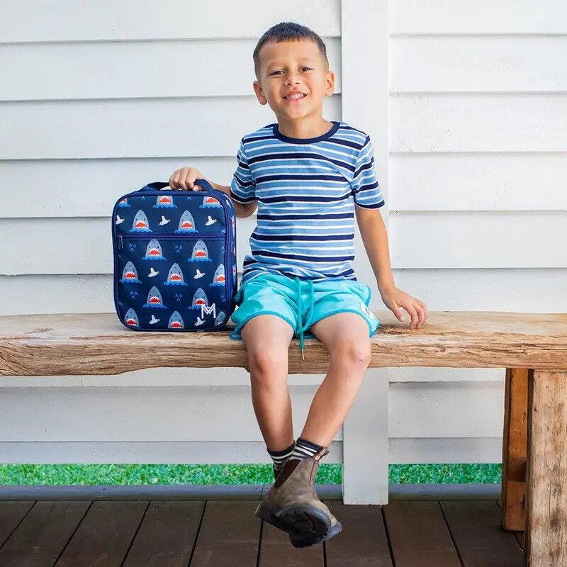 MontiiCo Large Insulated Lunch Bag Shark