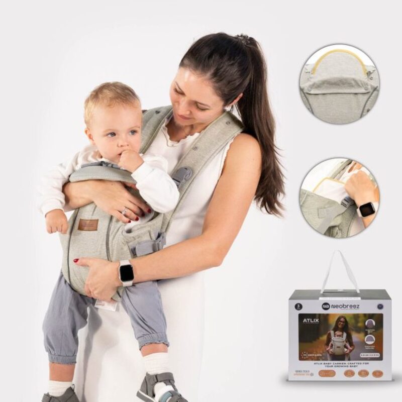 Neobreez ATLIX 3-in-1 Baby Carrier Beige (8-33lbs 0m-Plus)
