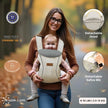 Neobreez ATLIX 3-in-1 Baby Carrier Beige (8-33lbs 0m-Plus)