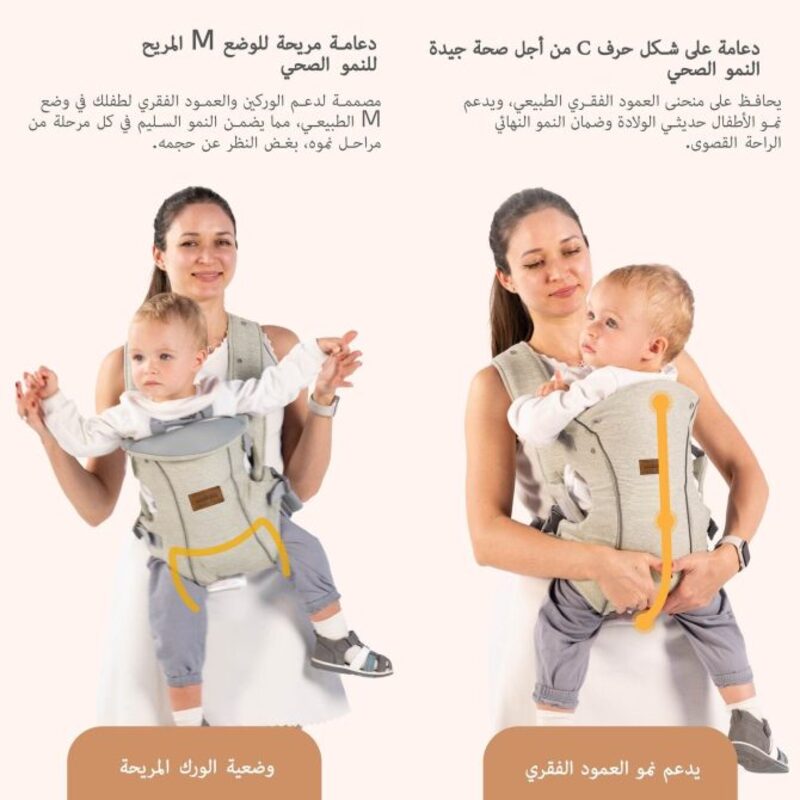 Neobreez ATLIX 3-in-1 Baby Carrier Beige (8-33lbs 0m-Plus)