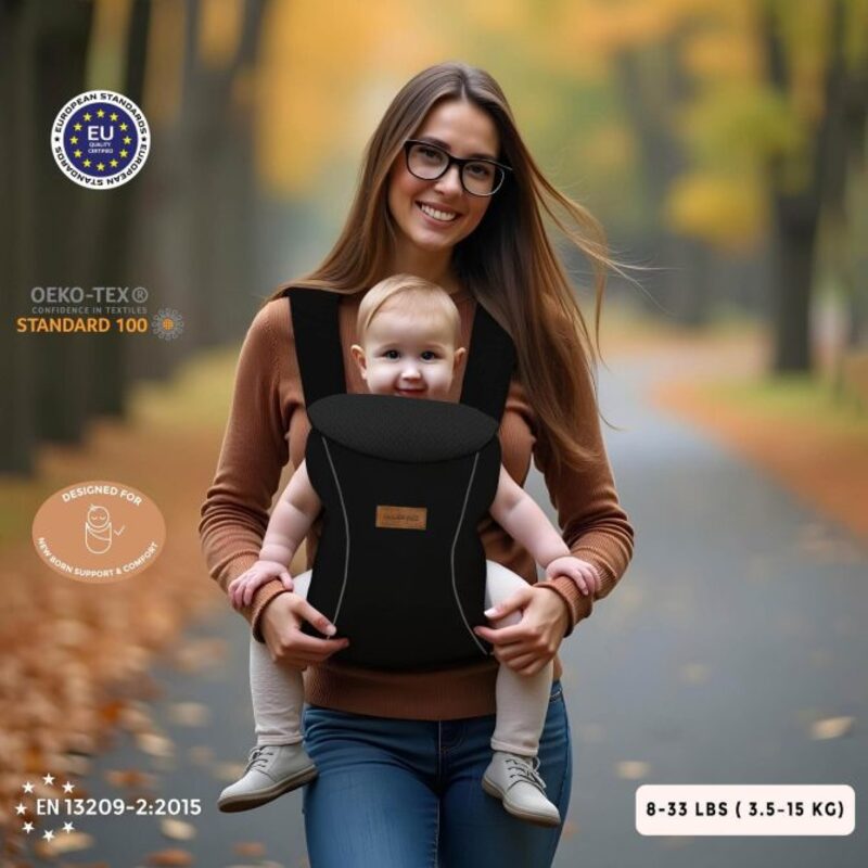 Neobreez ATLIX 3-in-1 Baby Carrier Black (8-33lbs 0m-Plus)