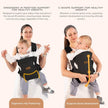 Neobreez ATLIX 3-in-1 Baby Carrier Black (8-33lbs 0m-Plus)
