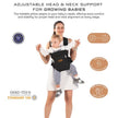 Neobreez ATLIX 3-in-1 Baby Carrier Black (8-33lbs 0m-Plus)